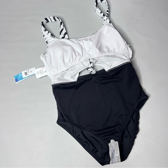 Nwt Beach Betty Women's Slimming Control Tie-Front Cut Out One Piece Swimsuit M - Picture 7 of 14